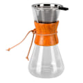 Miniatyrbillede 5 af 8: 550 ml hæld-over kaffebrygger i bambus, klassisk varmebestandig glas kaffemaskine til hjemmet, kontoret og caféen