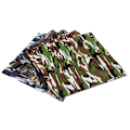 Miniatyrbillede 6 af 8: 5 stk. bomuldsstof 5 farver camouflage poplin DIY håndlavet patchwork syhåndværk 48x48cm