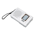 Miniatyrbild 6 av 8: AM FM-radio Batteridriven Inbyggd högtalare Bärbar fickradio för utomhusresor Silvergrå