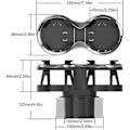 Pikkukuva 2 / 5: 2 kpl Monitoiminen Auton Mukiteline, 2 in 1 Auton Mukiteline, Iskunkestävä Universaali Auton Pulloteline Säädettävällä Pohjalla 7,6-15 cm Halkaisijalle