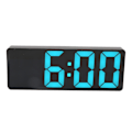 Miniatyrbild 2 av 8: Digital väckarklocka USB batteridriven Stort blått nummer Desktop LED-spegelklocka med Temp Display för kontor i sovrummet