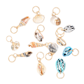 Miniatyrbilde 4 av 8: Hårfletteringer Dreadlocks Ring Shell Hårring DIY Hårdekorasjon Tilbehør