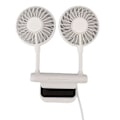 Miniatyrbillede 6 af 8: Hvid skrivebordsventilator med justerbar klemme 3 gear 360° roterende USB bordmonitor køleventilator til kontor
