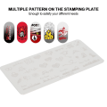 Miniatyrbillede 7 af 8: Neglestempling Plader Stencils Mønster DIY Negle Printing Stempling skabelon Manicure Tool05-08