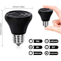 Miniatyrbillede 3 af 5: E27 Varmepære 75W Keramisk Varme Lampe til Kæledyr 220-240V Infrarød Varmelampe E27 Reptilpære Akvarium, Pærer til Kæledyrshabitat (2 stk)