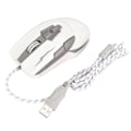 Miniatyrbilde 6 av 8: Sportsbilformet kablet spillmus USB optisk datamus LED-lys 4 justerbar DPI opptil 3200 datamus hvit
