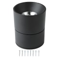 Miniatyrbilde 1 av 8: Overflatemontert antirefleks LED-taklys 110 til 240V sammenleggbar roterende spotlight for stue svart