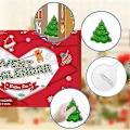 Miniatyrbild 2 av 5: Julbrosch Set Vacker Plastnål 2023 Adventskalender Lättviktig Julstil Dekorativa Nålar Skadar Inte Kläder Nålar Brosch Klänning S