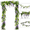 Miniatyrbilde 1 av 5: 4 stk. 2 meter/stk. Kunstig filigran Wisteria Wire Hengende Blomster