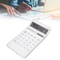 Miniatyrbillede 4 af 6: Solar Batteridrevet Store taster LCD Display Kontorberegner Hvid