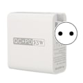 Miniatyrbilde 6 av 8: WLX A6 USB C vegglader 53W 4 USB ladeporter QC 3.0 PD 20W hurtig vegglader for iPhone nettbrett øretelefon 100-240V EU-plugg