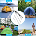 Miniatyrbillede 5 af 5: Heavy Duty Spiral Teltsøm - Rustfrit Galvaniseret, 10stk, 20cm - Camping, Rejser, Vandring