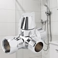 Miniatyrbillede 5 af 8: G1/2\" Bruse Trevejs T-formet Adapter Vandafleder Stik Toilet Bidet Vandseparator