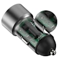 Pikkukuva 4 / 8: Auton laturi 9V 12V Nopea nopeus Suojaustoiminto IC-kaavio Alumiiniseos Auton laturi Matkapuhelimelle Tabletti USB QC3.0 Auton laturi