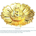 Miniatyrbillede 2 af 5: Lotus blomst formet pinde røgelse holder base med klassisk ovn dekoration - guld