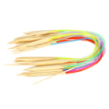 Pikkukuva 2 / 8: 18-osainen pyöröpuikkosetti, kaksiteräinen, bambu, värillinen, joustava putkiliitäntä, neulontatyökalusarja (40 cm)