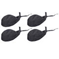 Miniatyrbillede 5 af 8: 4 stk. unisex kokkehatte med slips - sort bomuld - behagelige, justerbare fødevareservicehætter til mænd og kvinder