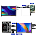 Miniatyrbillede 2 af 8: 5 tommer touchscreen-skærm til Raspberry Pi til Ubuntu 800x480 HD Multimedia Interface Plug and Play Touch Screen