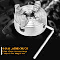 Miniatyrbild 7 av 8: Z011A zinklegering 4-käft chuckklämma tillbehör för minimetallsvarv