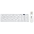 Miniatyrbillede 1 af 8: Mus- og tastatursæt Trådløs 10 m fjernforbindelse Smart Sleep-gribebræt og musekombination til IOS/Windows/AndroidWhite