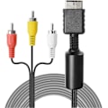 Pikkukuva 3 / 5: RCA Audio Video -kaapeli pelikonsolitarvike AV-kaapeli PS1 PS2 PS3 Playstationille 1,8 m