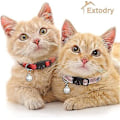 Miniatyrbild 5 av 5: 6 st Klassiska Rutiga Anti-Stryp Katt Halsband med Bjällra, Justerbart 18-30cm Kattunge Halsband, Katt och Husdjurs Tillbehör Flerfärgad
