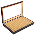 Miniatyrbild 7 av 8: 12-siffrig trä reservoarpenna Display Case Svart bakning lack Penna Förvaring presentförpackning