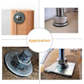Miniatyrbilde 4 av 4: 100 stk. M4 x 12 mm x 1 mm brede flate skiver, 304 rustfritt stål, vanlig finish