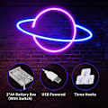 Miniatyrbild 4 av 4: 3 st Neonlogotyp för väggdekoration, LED-neon för sovrum, USB eller batteridriven belysning rymdelement Alien Planet Rocket Barn, tonåringar pojke