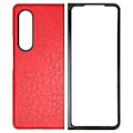 Miniatyrbillede 1 af 8: Business PU læder telefonetui til Galaxy Z Fold 3 ridsefast foldbar skærm telefoncover rød