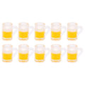 Miniatyrbillede 1 af 8: 10 stk. 1:12 dukkehus ølkrus model miniature bar ølkrus legetøj dekoration tilbehør ølkrus med skum