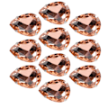 Miniatyrbillede 4 af 8: 10 stk. sy på rhinsten krystaller skinnende knapper dekoration til DIY håndværk tøj sko tasker (0,71 x 0,75 tommer pink dråbeformet)
