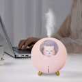 Miniatyrbild 5 av 5: 8oz Tyst Mini Luftfuktare Med LED-lampor USB-skrivbordsluftfuktare Färgglad Andningslampa
