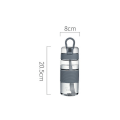 Pikkukuva 4 / 4: 600 ml harmaa, vuotamaton BPA-vapaa Tritan-vesipullo