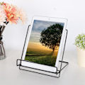 Miniatyrbillede 3 af 8: Jern Innovativ Bordplade Bog Hylde Stativ Holder Tablet Computer Stativ Hjem Indretning (Sort)