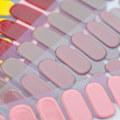 Miniatyrbild 4 av 5: Franska Semi-Härdade Gel Nagelstickers 16 Tips Ren Färg Full Täckning UV Nagelpulver Hållbar Nagel Förlängningssticker NL-HP-029