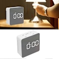 Miniatyrbild 4 av 5: LED Spegel Väckarklocka med Temperatur Datum Tid Visning Snooze Funktion för Sovrum Vardagsrum Kontor