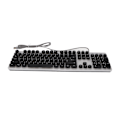 Miniatyrbillede 1 af 8: Mekanisk spilletastatur RBG Baggrundsbelyst USB 104 nøgler Kablet Retro Punk computertastatur til bærbar, sort