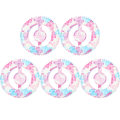 Miniatyrbillede 7 af 8: 5 stk. runde håndgrebsringe med trykt silikone Fidget legetøj Fingertræner til genoptræningstræning Hjem Blå Pink Sommerfugl