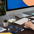 Miniatyrbilde 2 av 5: USB til RS232 Adapter Seriell Kabel DB9 Hann 9 Pin Med FTDI Brikkesett For Windows