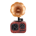 Pikkukuva 2 / 8: Retro Bluetooth-kaiutin Trumpet Flower Professional Strong Bass Portable Wood Style Stereo-kaiutin kotiinTumma puun väri