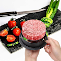 Miniatyrbild 4 av 5: 3-i-1 Hamburgerpress, Fylld Hamburgerpress med 200 Hamburgerpapper för Non-stick Barbecue