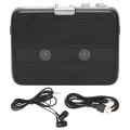 Miniatyrbilde 1 av 8: TON007B Bluetooth-kassettspiller med hodetelefoner Auto Reverse-funksjon Stereokassettspiller Svart