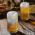 Miniatyrbillede 3 af 5: Flkwoh Drikkeglas med Glasstrå 4 stk Sæt - 473 ml Dåseformet G