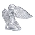 Miniatyrbild 5 av 8: Silver Ängelvingstaty Stående Skulptur Harts Dekoration för Heminredning