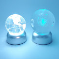 Miniatyrbillede 8 af 8: LED lys Base Silver Elf Farverig Lampe Lysende Holder Krystalkugle Display Stand