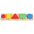 Miniatyrbild 6 av 8: Trä Geometrisk Pussel Formigenkänning Leksak Montessori Matchningsspel Pedagogisk Barnleksak Geometrisk Formigenkänning Bräda Typ C