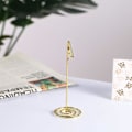 Miniatyrbillede 5 af 5: 12 stk. Guld Pladskort Holdere Memo Clips Foto Bordnummer Stativer