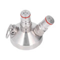 Miniatyrbillede 4 af 8: Mini Keg Dispenser Ølhaner Dobbelt Kuglelås Rustfrit Stål med Slange Ekstra Tætningsring