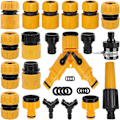 Miniatyrbillede 1 af 5: 20 stk. haveslangekobling, haveslangehaneadapter, Y-slangesplitter, universal hanekobling, osv.